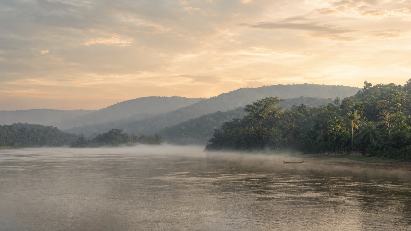 Paysage fluvial évoquant les territoires et la transmission